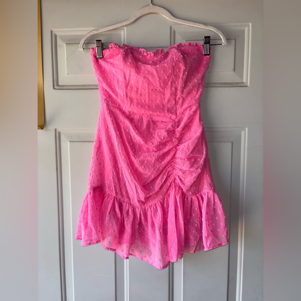 Hello Molly pink strapless dress size 4 - Picture 1 of 3